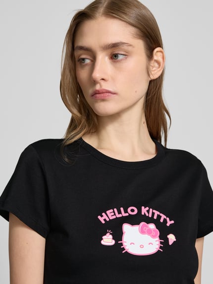REVIEW T-shirt z nadrukowanym motywem Czarny 3