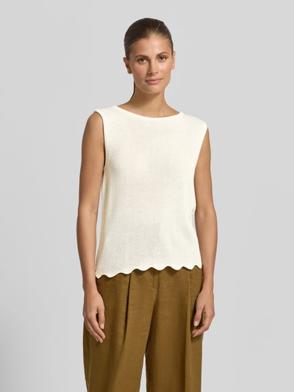 Betty Barclay Relaxed Fit Top in Strick-Optik Offwhite 4