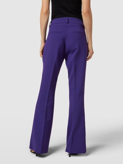 CAMBIO Bell bottom met vaste persplooien, model 'FAWN' Paars - 5