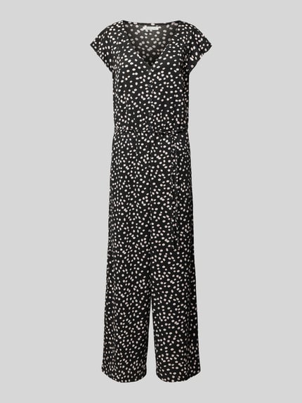 Tom Tailor Denim Loose Fit Jumpsuit mit Allover-Muster Black 2
