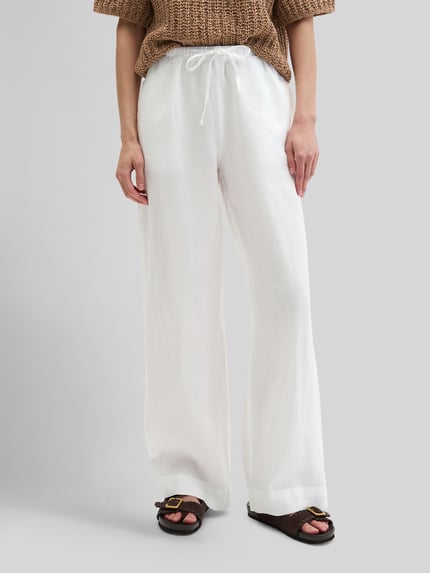 Marc O'Polo Straight Fit Leinenhose aus reinem Leinen Weiss 4