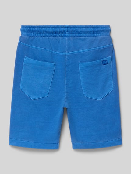 Produktfoto, Shorts mit elastischem Bund und Eingrifftaschen von Mayoral in kräftigem Blau, reine Baumwolle, Regular Fit, Rückansicht