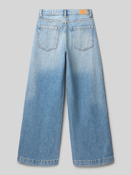 ONLY High rise jeans van puur katoen, model 'BROOME' Blauw - 3