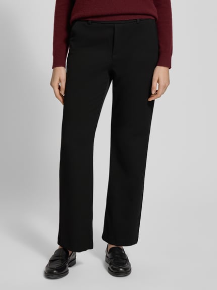VERO MODA Regular fit stoffen broek met riemlussen Model 'MAYA' Zwart - 4