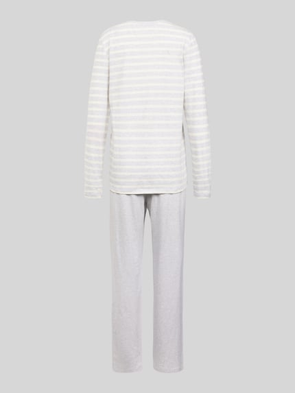 SCHIESSER Pyjama met streepmotief Lichtgrijs - 3