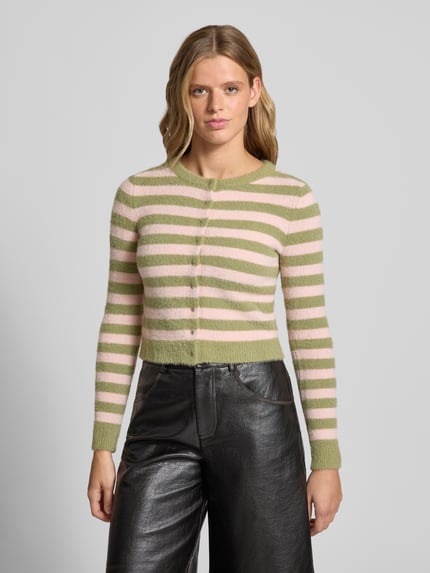 DAISY STREET Strickjacke im Allover-Look Modell 'FUZZY' Hellgruen 4