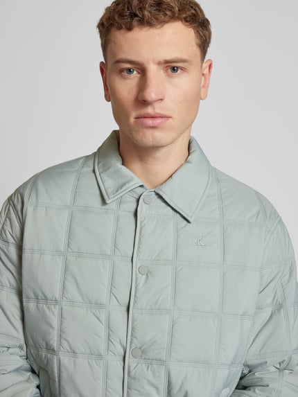 Calvin Klein Jeans Gewatteerd jack met drukknoopsluiting Steengrijs - 3