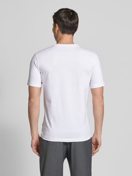 BOSS T-shirt o kroju regular fit z czystej bawełny Biały 5