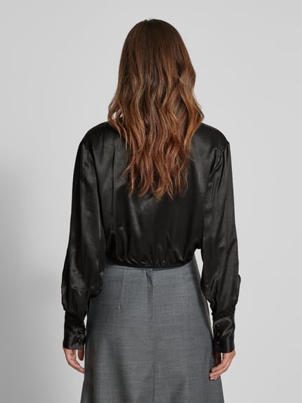 The Kooples Regular Fit Bluse mit Schleifen-Detail Black 5