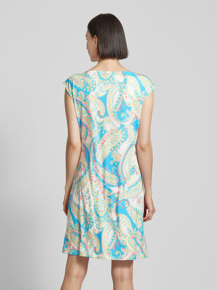 s.Oliver BLACK LABEL Knielange jurk met knoopdetail Geel - 5