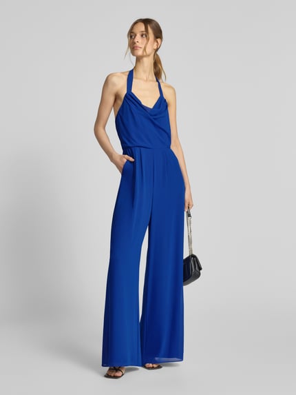 Jake*s Cocktail Jumpsuit mit Plisseefalten und Rundhalsausschnitt Royal 1