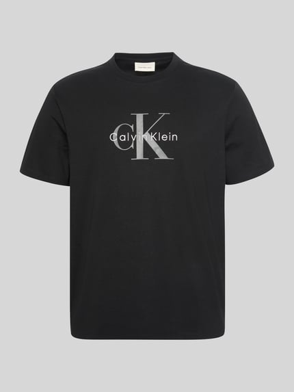 Calvin Klein Jeans Relaxed Fit T-Shirt aus reiner Baumwolle mit Logo-Print Black 2