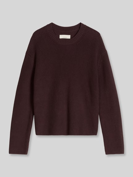 Marc O'Polo Loose Fit Pullover aus reiner Baumwolle Dunkelrot 2