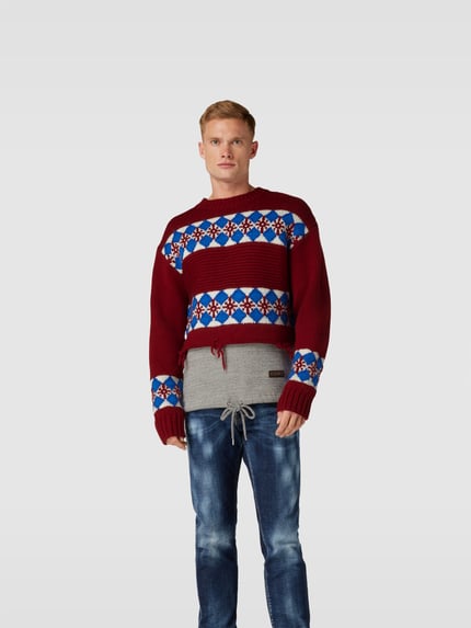Dsquared2 Trui in brei-look Rood - 4