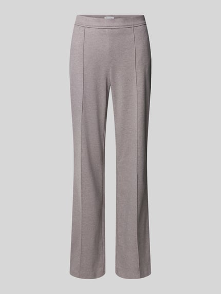 Christian Berg Woman Flared stoffen broek met vaste persplooien Taupe - 2