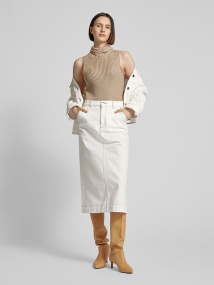 IVY OAK Jeansrok met riemlussen, model 'STEFANIE' Offwhite - 1