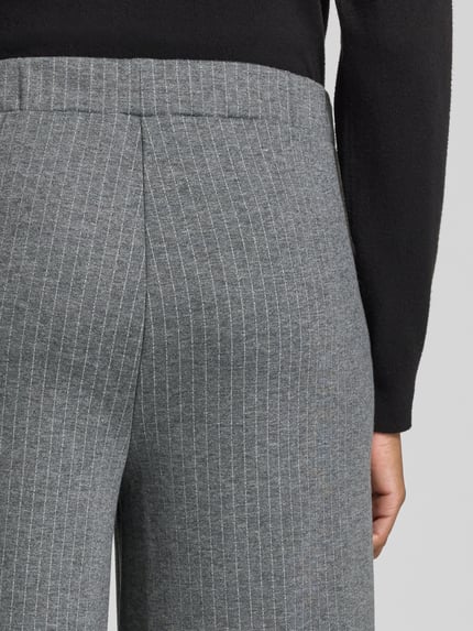 Jake*s Casual Wide fit stoffen broek met elastische band Donkergrijs gemêleerd - 3