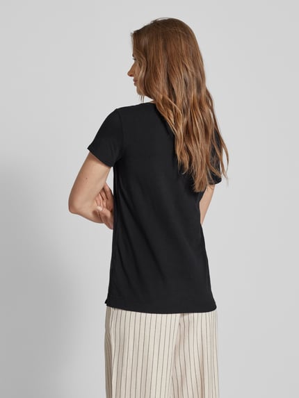 MOS MOSH T-shirt met boothals, model 'Arden' BLACK - 5
