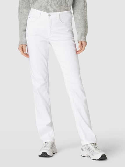 MAC Slim fit jeans met steekzakken Wit - 4