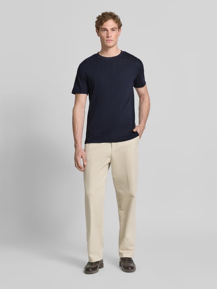 Lindbergh T-Shirt in Jaquard-Strick mit Rundhalsausschnitt Marine 1