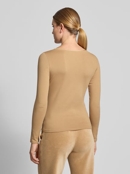 Marc Cain Slim Fit Langarmshirt aus Baumwoll-Mix Camel 5