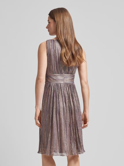 SWING Cocktailkleid mit gelegten Falten Silber 5