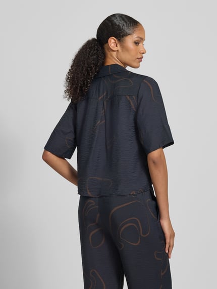 someday. Relaxed Fit Bluse mit Resortkragen Modell 'Zesora' Dunkelblau 5