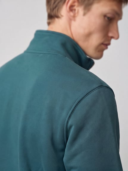 ARMEDANGELS Troyer mit halblangem Reißverschluss Petrol 3