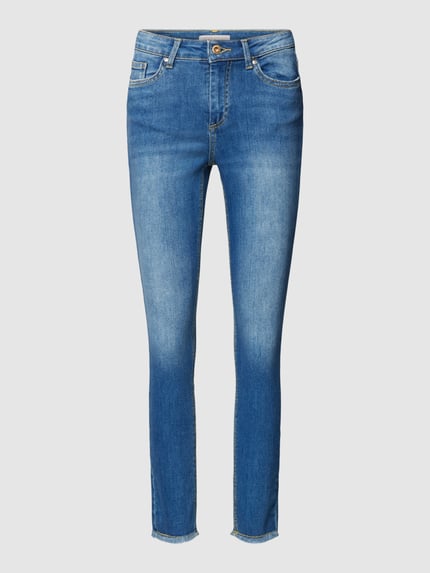 ONLY Jeansy o kroju skinny fit z frędzlami model ‘BLUSH’ Jeansowy niebieski 2