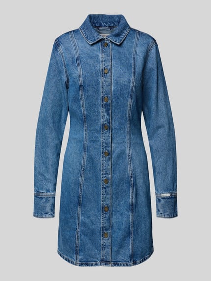 GUESS Jeans Sukienka jeansowa z listwą guzikową Jasnoniebieski 2