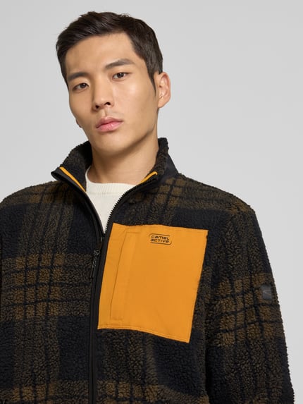 camel active Fleecejacke mit Reißverschluss Dunkelbraun 3