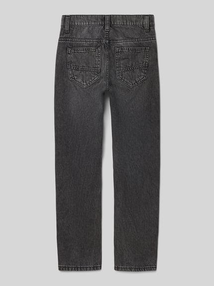 s.Oliver RED LABEL Jeansy o kroju straight fit z czystej bawełny Czarny 3