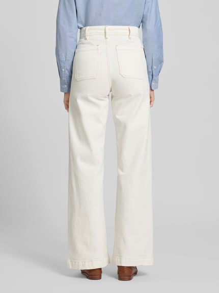 Polo Ralph Lauren Flared Jeans mit aufgesetzten Eingrifftaschen Offwhite 5