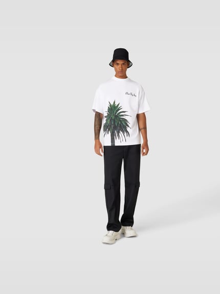 Blue Sky Inn Oversized T-Shirt mit Label-Print Weiss 1