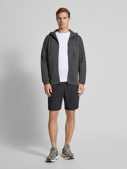 BOSS Green Regular Fit Sweatjacke aus Baumwoll-Mix Dunkelgrau 1
