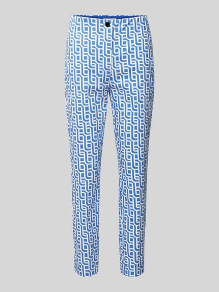 Christian Berg Woman Slim fit stoffen broek met verkort model Blauw - 2