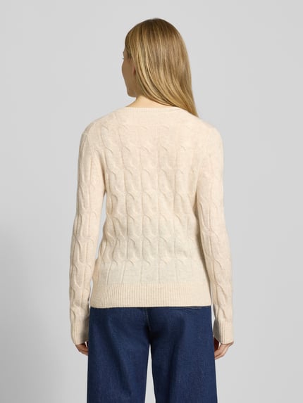 Tommy Hilfiger Regular Fit Strickpullover aus reiner Wolle Ecru 5
