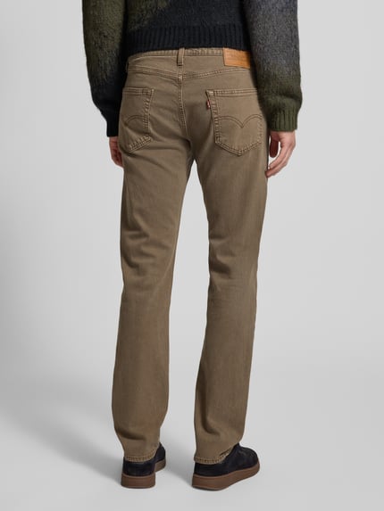 Levi's® tapered fit jeans van katoenmix model '502®' Middenbruin - 5