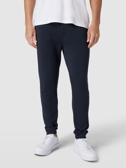 BOSS Orange Sweatpants in effen design, model 'Sestart' Marineblauw - 4