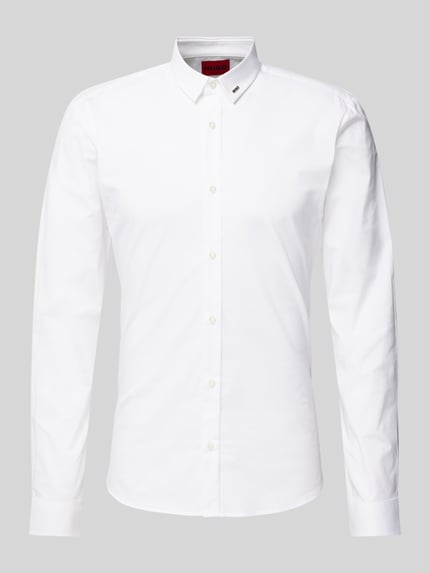 HUGO Freizeithemd mit Label-Detail Modell 'Ero' Weiss 2