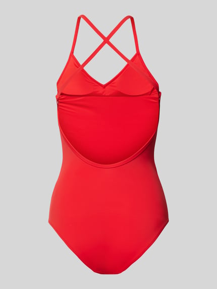 PUMA Badpak met V-hals. Rood - 3