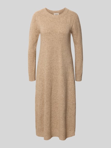 Produktfoto, Figurbetontes Freizeitkleid aus Woll-Mix mit Seiden-Anteil Modell 'GOCCIA' von Weekend Max Mara in Beige mit feiner melierter Textur