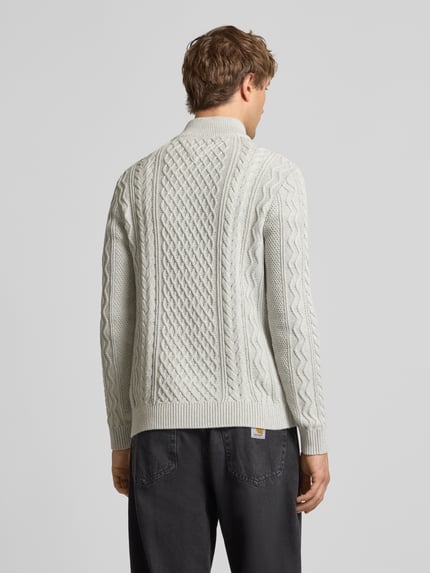 Tommy Jeans Regular Fit Strickpullover aus reiner Baumwolle Hellgrau Melange 5