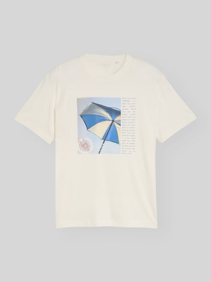 Tom Tailor Regular Fit T-Shirt aus reiner Baumwolle Offwhite 2