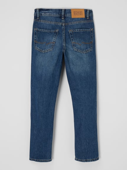 JACK & JONES Straight fit jeans van katoen, model 'Clark' Blauw - 3