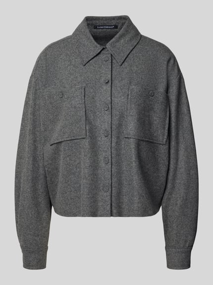 Luisa Cerano Blazer aus Woll-Mix Mittelgrau Melange 2