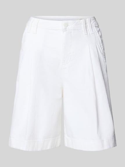 s.Oliver RED LABEL Relaxed Fit Bermuda aus Baumwoll-Mix Weiss 2