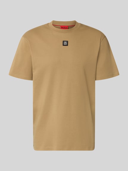 HUGO Regular Fit T-Shirt aus reiner Baumwolle Modell 'Dalile' Beige 2