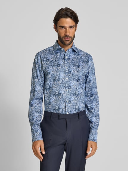 OLYMP SIGNATURE Slim Fit Business-Hemd mit Kentkragen Modell 'Savio' Bleu 4