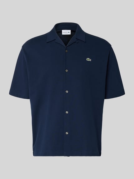 Lacoste Relaxed Fit Freizeithemd aus reiner Baumwolle Marine 2
